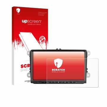 Front side of a product packaging with the brand logo upscreen. Next to it is the device Zenec Z-E2065 shown with the correspo
