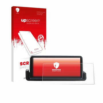 Front side of a product packaging with the brand logo upscreen. Next to it is the device Junsun Carplay 10.25