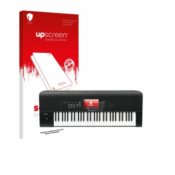 Front side of a product packaging with the brand logo upscreen. Next to it is the device KORG Nautilus 61 shown with the corre