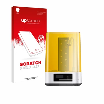 Front side of a product packaging with the brand logo upscreen. Next to it is the device Anycubic Wash & Cure 3 shown with the