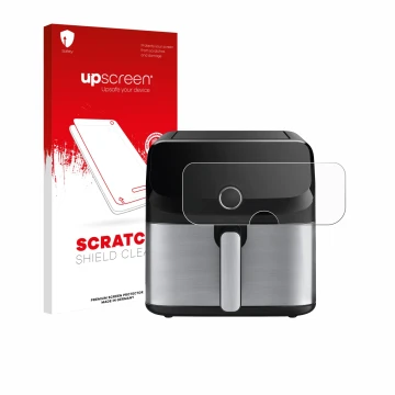 Front side of a product packaging with the brand logo upscreen. Next to it is the device Tefal Easy Fry Mega shown with the co