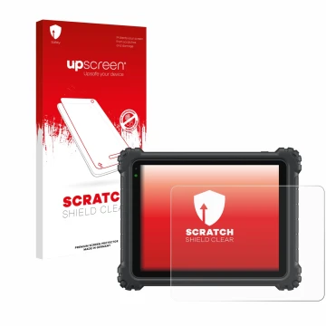 Front side of a product packaging with the brand logo upscreen. Next to it is the device Autel MaxiCOM Ultra Lite shown with t