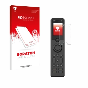 Front side of a product packaging with the brand logo upscreen. Next to it is the device Sofabaton X1S shown with the correspo