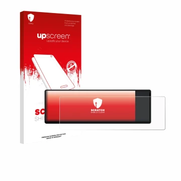 Front side of a product packaging with the brand logo upscreen. Next to it is the device Corsair Xeneon Edge 14.5