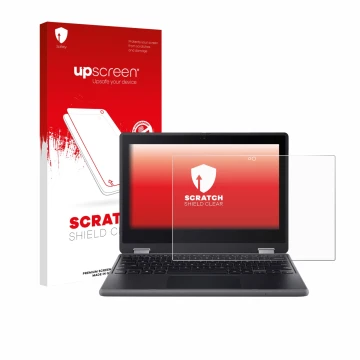 Front side of a product packaging with the brand logo upscreen. Next to it is the device Acer Chromebook Spin 511 R757TN shown