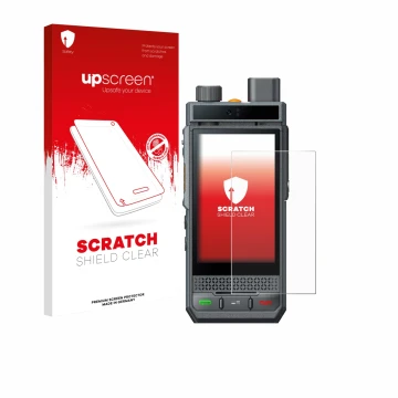 Front side of a product packaging with the brand logo upscreen. Next to it is the device Hytera P60 shown with the correspondi