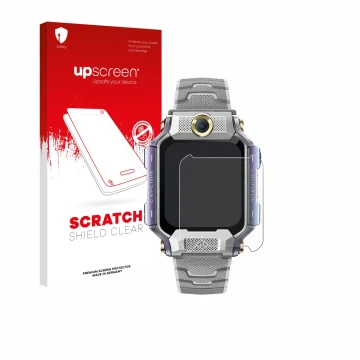 Front side of a product packaging with the brand logo upscreen. Next to it is the device Imoo Watch Phone X10 shown with the c