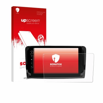 Front side of a product packaging with the brand logo upscreen. Next to it is the device Dynavin D9-DF432 9