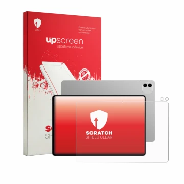 Front side of a product packaging with the brand logo upscreen. Next to it is the device Honor Magicpad 4 12.3