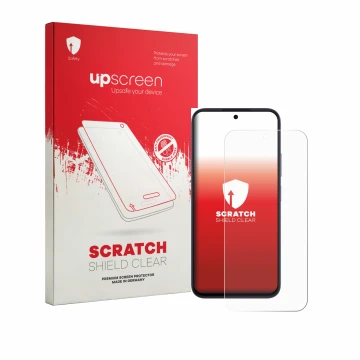 Front side of a product packaging with the brand logo upscreen. Next to it is the device Oppo A6k shown with the corresponding