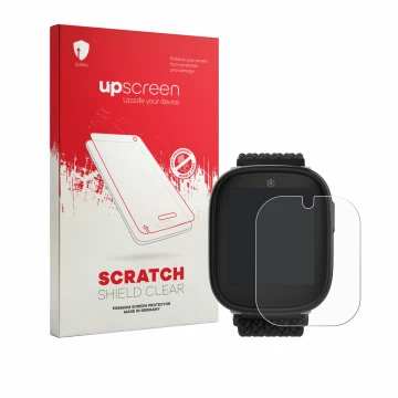 Front side of a product packaging with the brand logo upscreen. Next to it is the device Xplora X6 Play eSIM (2nd generation) 