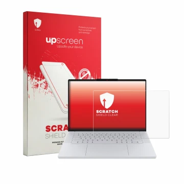 Front side of a product packaging with the brand logo upscreen. Next to it is the device Lenovo Googlebook 15 shown with the c