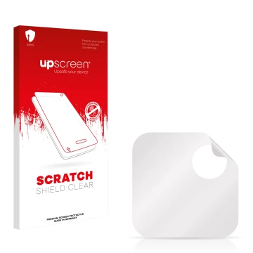 Front side of a product packaging with the brand logo upscreen. Next to it is the corresponding screen protector.