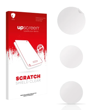 Front side of a product packaging with the brand logo upscreen. Next to it is the corresponding screen protector.