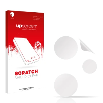 Front side of a product packaging with the brand logo upscreen. Next to it is the corresponding screen protector.