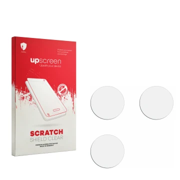 Front side of a product packaging with the brand logo upscreen. Next to it is the corresponding screen protector.