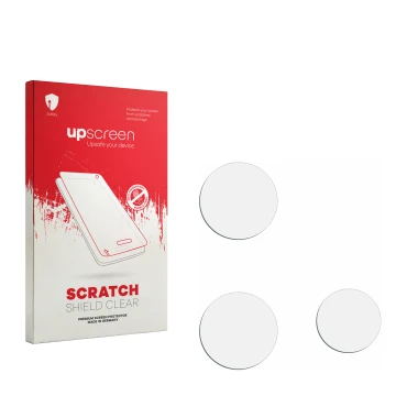 Front side of a product packaging with the brand logo upscreen. Next to it is the corresponding screen protector.