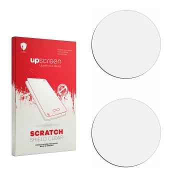 Front side of a product packaging with the brand logo upscreen. Next to it is the corresponding screen protector.