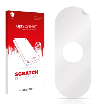 Front side of a product packaging with the brand logo upscreen. Next to it is the corresponding screen protector.