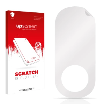 Front side of a product packaging with the brand logo upscreen. Next to it is the corresponding screen protector.