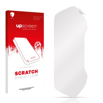 Front side of a product packaging with the brand logo upscreen. Next to it is the corresponding screen protector.