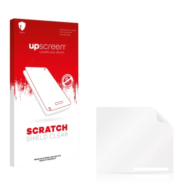 Front side of a product packaging with the brand logo upscreen. Next to it is the corresponding screen protector.
