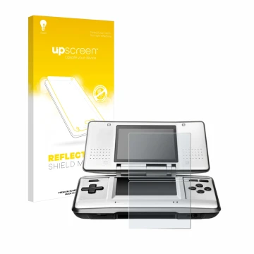 Front side of a product packaging with the brand logo upscreen. Next to it is the device Nintendo DS shown with the correspond