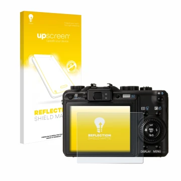 Front side of a product packaging with the brand logo upscreen. Next to it is the device Canon PowerShot G9 shown with the cor