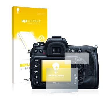 Front side of a product packaging with the brand logo upscreen. Next to it is the device Nikon D300 shown with the correspondi