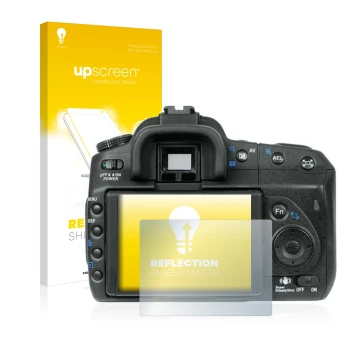 Front side of a product packaging with the brand logo upscreen. Next to it is the device Sony Alpha 350 (DSLR-A350) shown with