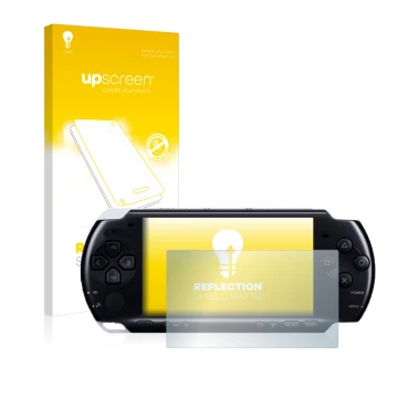 Front side of a product packaging with the brand logo upscreen. Next to it is the device Sony PSP 3004 shown with the correspo