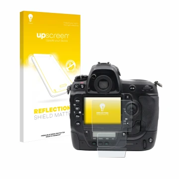Front side of a product packaging with the brand logo upscreen. Next to it is the device Nikon D3x shown with the correspondin