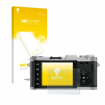 Front side of a product packaging with the brand logo upscreen. Next to it is the device Leica X1 shown with the corresponding