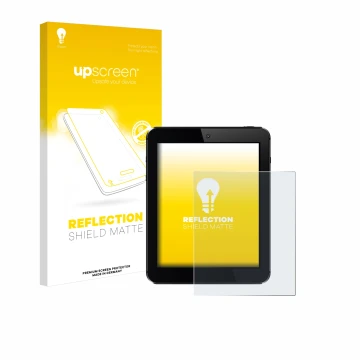 Front side of a product packaging with the brand logo upscreen. Next to it is the device shown with the corresponding screen p