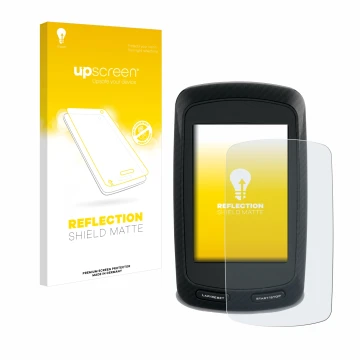 Front side of a product packaging with the brand logo upscreen. Next to it is the device Garmin Edge 800 shown with the corres