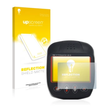 Front side of a product packaging with the brand logo upscreen. Next to it is the device Skytraxx 2.0 Vario shown with the cor