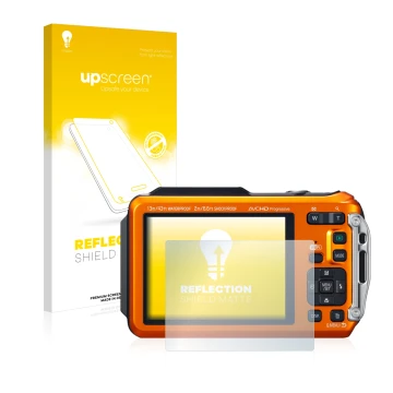 Front side of a product packaging with the brand logo upscreen. Next to it is the device Panasonic Lumix DMC-FT5 shown with th