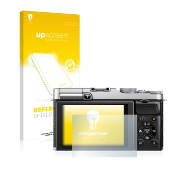 Front side of a product packaging with the brand logo upscreen. Next to it is the device Fujifilm X-M1 shown with the correspo