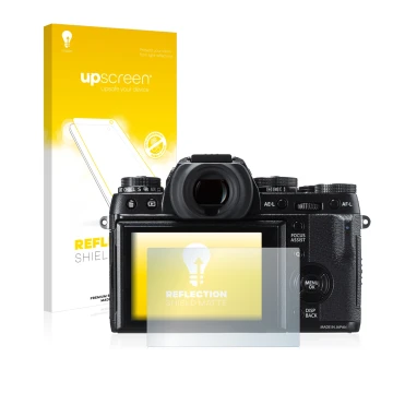 Front side of a product packaging with the brand logo upscreen. Next to it is the device Fujifilm X-T1 shown with the correspo