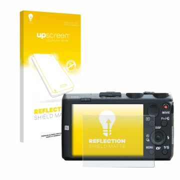 Front side of a product packaging with the brand logo upscreen. Next to it is the device Sony Cyber-Shot DSC-HX60 shown with t