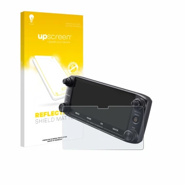 Front side of a product packaging with the brand logo upscreen. Next to it is the device Icom ID-5100 shown with the correspon