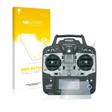 Front side of a product packaging with the brand logo upscreen. Next to it is the device Robbe Futaba T10J shown with the corr