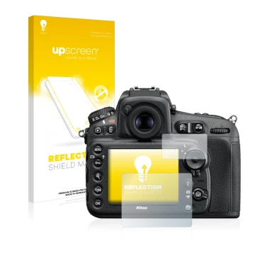 Front side of a product packaging with the brand logo upscreen. Next to it is the device Nikon D810 shown with the correspondi