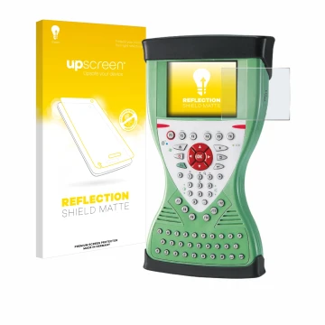 Front side of a product packaging with the brand logo upscreen. Next to it is the device Leica Viva Controller CS15 shown with