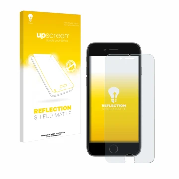 Front side of a product packaging with the brand logo upscreen. Next to it is the device Apple iPhone 6 shown with the corresp