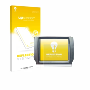 Front side of a product packaging with the brand logo upscreen. Next to it is the device Uconnect 8.4