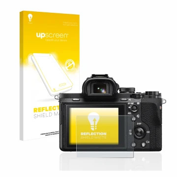 Front side of a product packaging with the brand logo upscreen. Next to it is the device Sony Alpha 7 II (ILCE-7M2) shown with