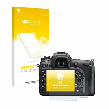 Front side of a product packaging with the brand logo upscreen. Next to it is the device Nikon D7200 shown with the correspond