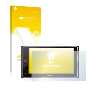 Front side of a product packaging with the brand logo upscreen. Next to it is the device Pioneer SPH-DA120 shown with the corr