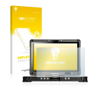 Front side of a product packaging with the brand logo upscreen. Next to it is the device Getac V110 shown with the correspondi